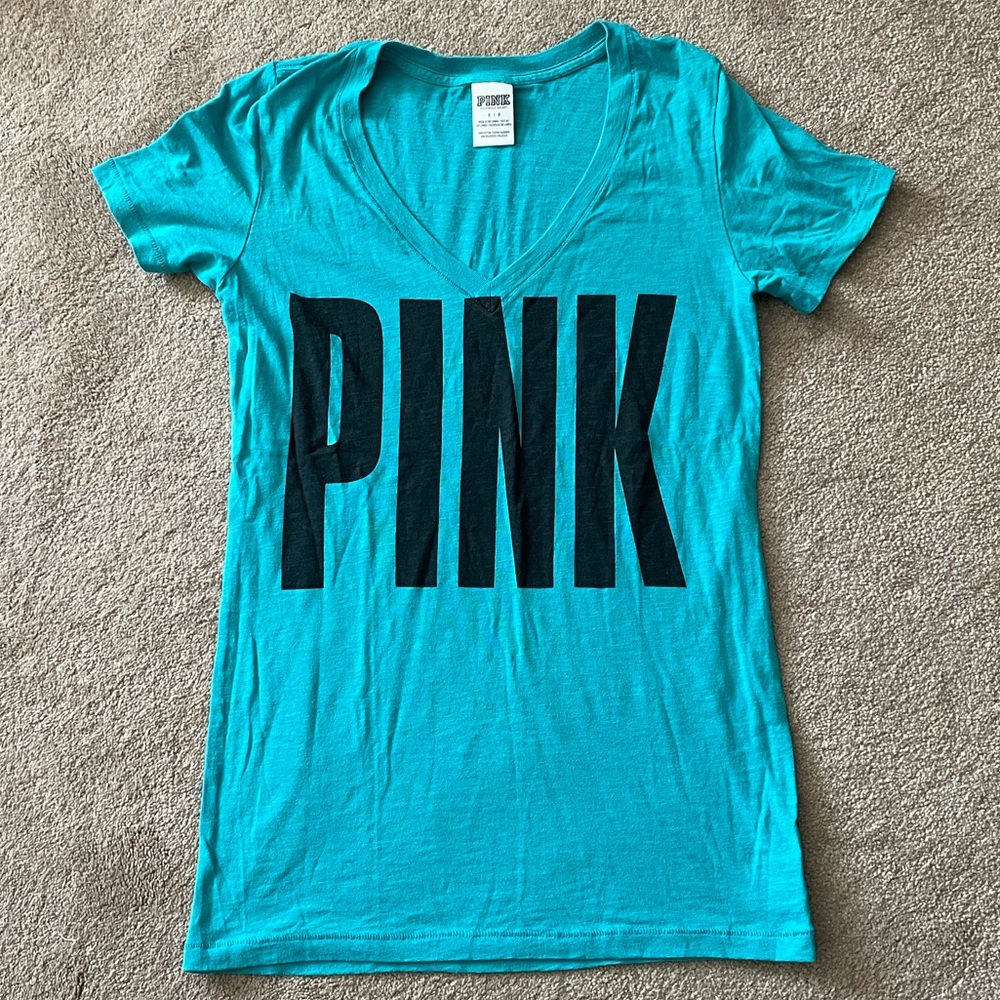 PINK V-neck T-shirt